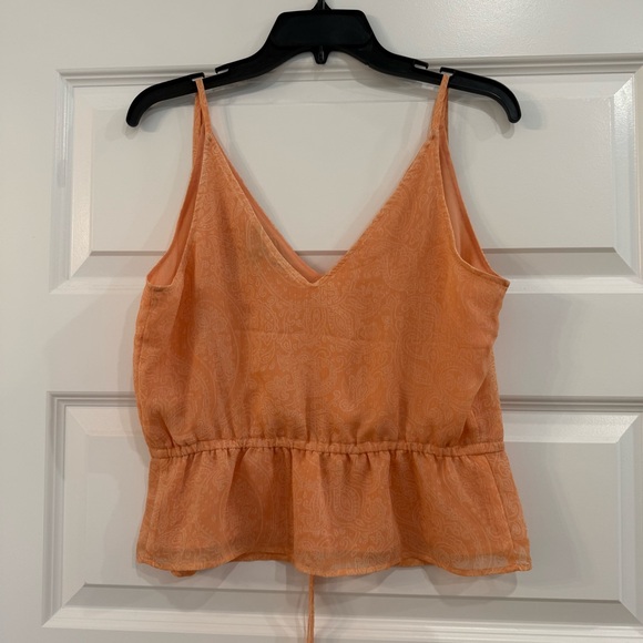 Vitamin C Orange Paisley Peplum | Romantic Maximalist Cami - Picture 5 of 7